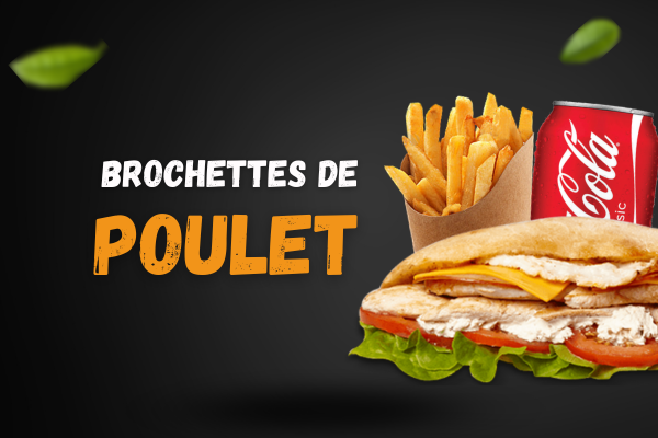 sandwichs chauds Brochettes de poulet