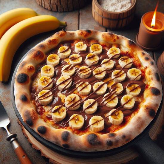 desserts Pizza Nutella Banana