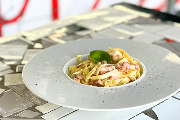 pâtes Tagliatelle à la carbonara 